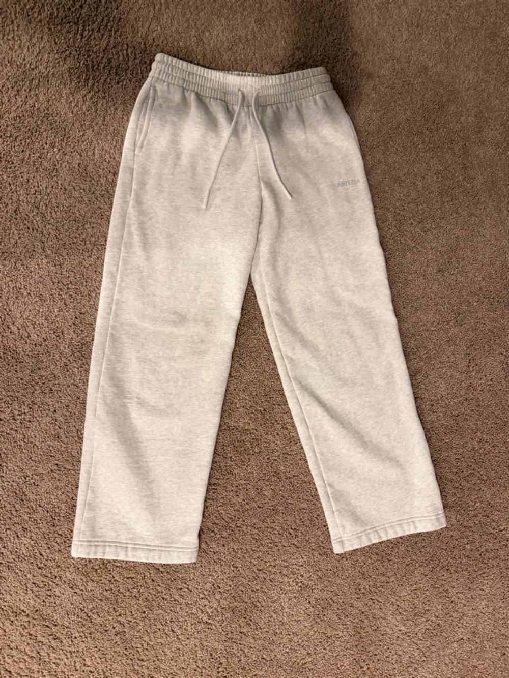 Aritzia xxs light grey, wide leg sweatpants